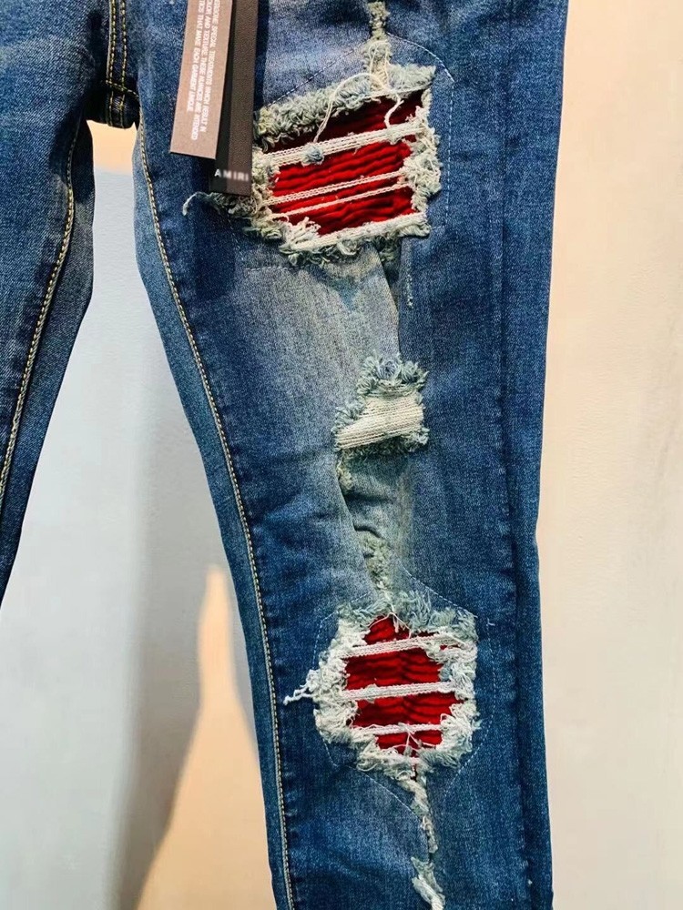 AMIRI Skinny Red Patch Jeans